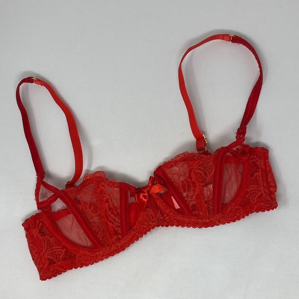 Agent Provocateur Rozlyn Red Lace Bra 32B - Picture 11 of 16